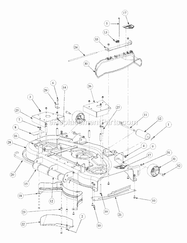 Stamped Deck 48-Inch (May 2004 & After) Diagram and Parts List for M48-KHS 53AB5B5M750-18HP Cub Cadet Lawn Tractor